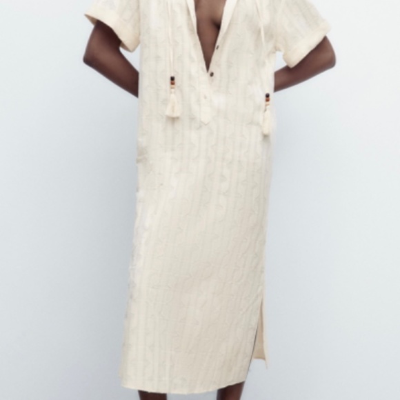 ZARA embroidered tunic style dress - Picture 5 of 8